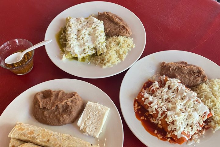 a plate of food on a table