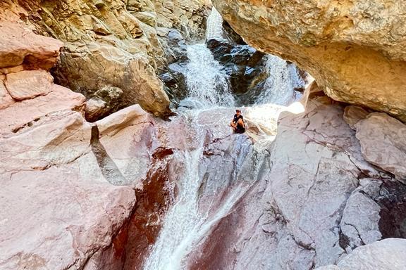 a close up of a rock