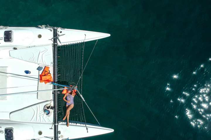 a small boat in a body of water